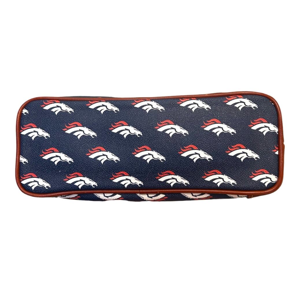 Dooney & Bourke Denver Broncos NFL Leather Logo Handbag, Navy Blue - Picture 8 of 15